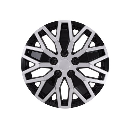 Coast2Coast WHEEL COVER, WC 10 U SPOKE, SIL/BLK, 16 SET 4 105116SB